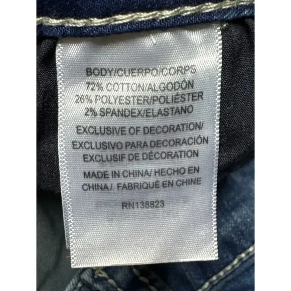 Shyanne Girls Youth Flap Pocket Bootcut Blue Denim Jeans - Size 12 (26x26) - Picture 5 of 6